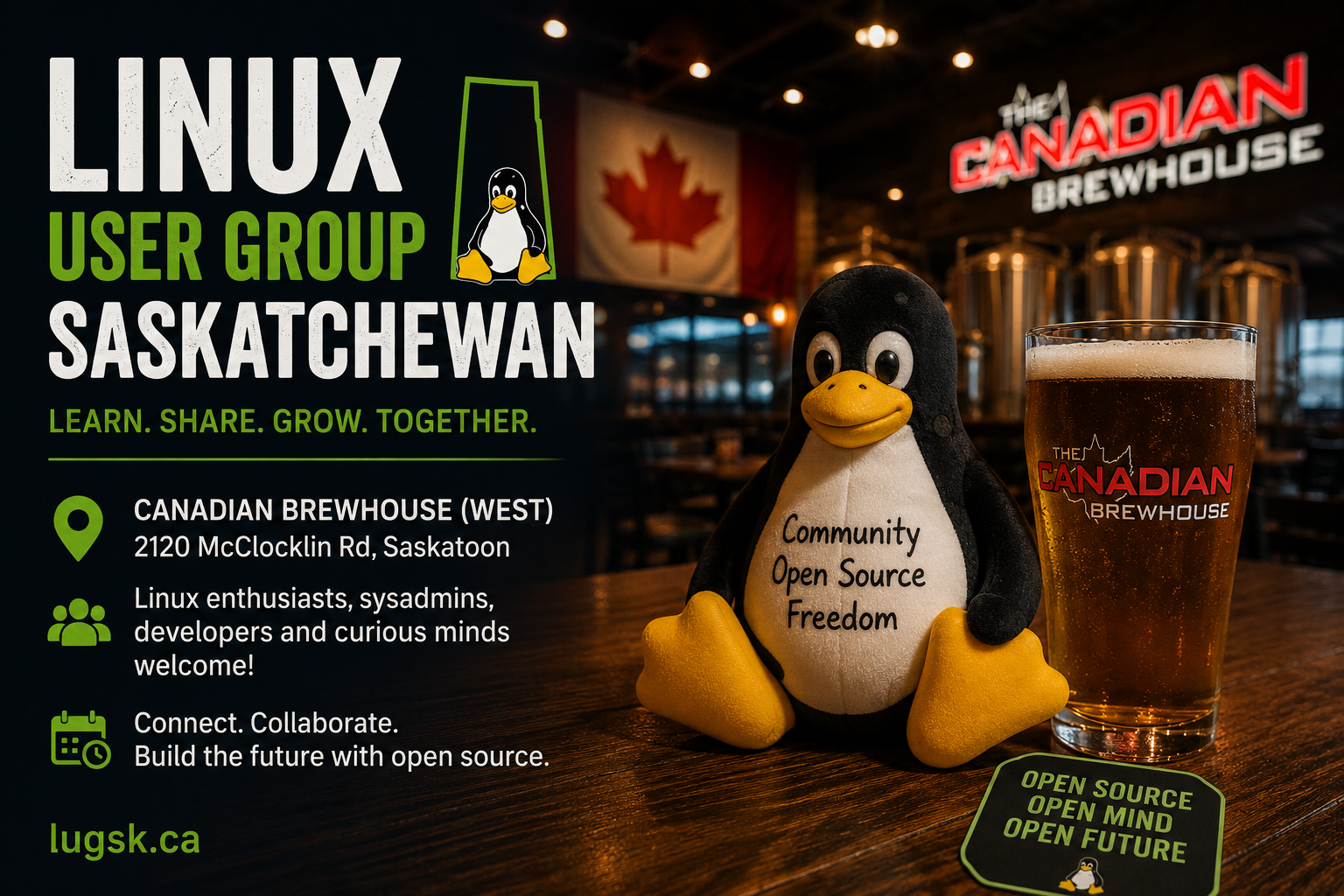 🐧 Linux User Group Saskatchewan — First Community Meetup!
